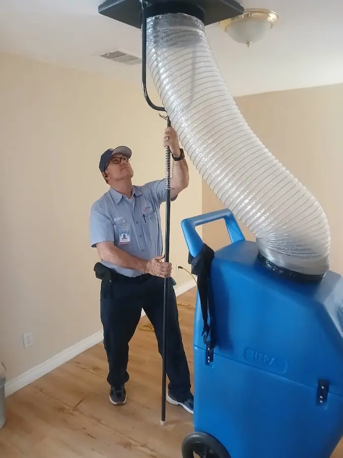 HVAC Installation technician using HEPA equipment in Cinnaminson